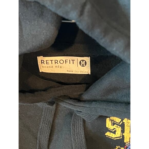 Retrofit Speed Pullover Black Hoodie Mens M - Picture 4 of 4